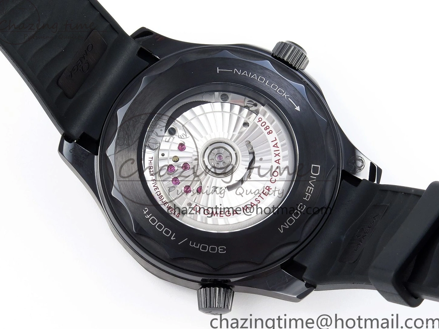 0325 SEAMASTER 300M 43.5MM BLACK CERAMIC VSF 1:1 BEST EDITION BLACK DIAL ON BLACK RUBBER STRAP A FashionForward 7766